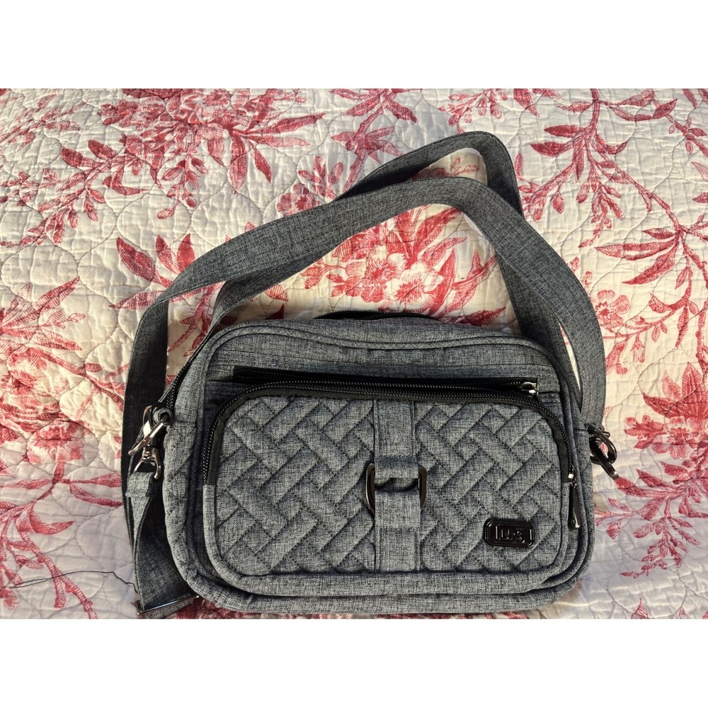 Lug Carousel Crossbody Bag Heather Grey Quilted Convertible Waist Pack Travel
